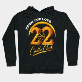 Caitlin Clark 22 From the logo white orange colors Hoodie